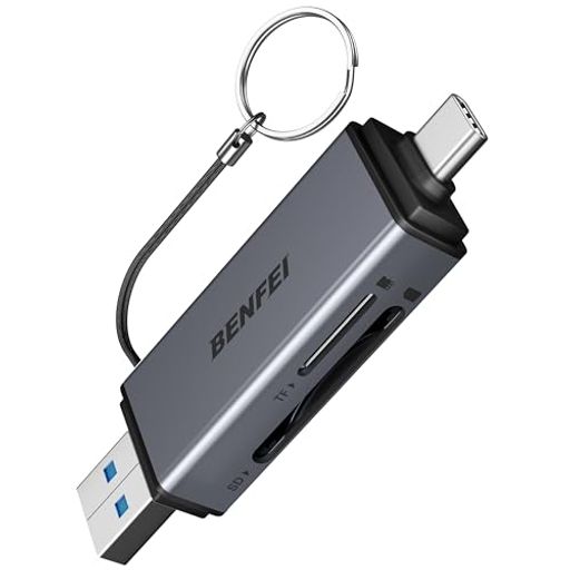 BENFEISDカードリーダーUSB-C対応デュアルスロット(SD/MicroSD/TFカード)iPhone15Pro/Max・MacBookPro/Air2023・iPadPro・iMac・Galaxy..