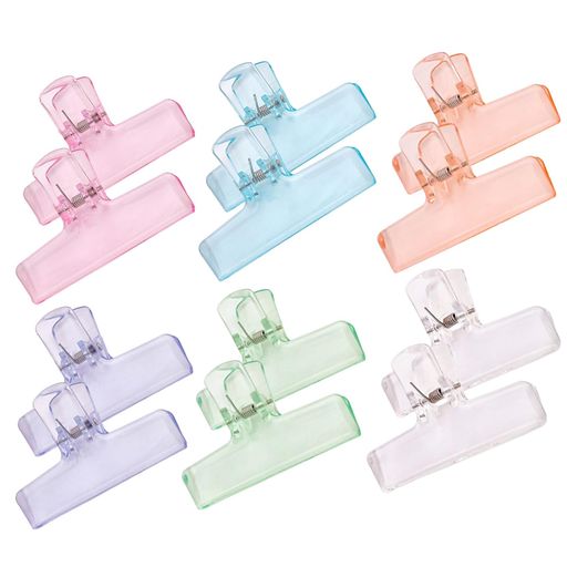 ブッククリップ大きめ目玉クリップアクリル素材透明固定クリップ使いやすい耐久性食品保存密封クリップ..