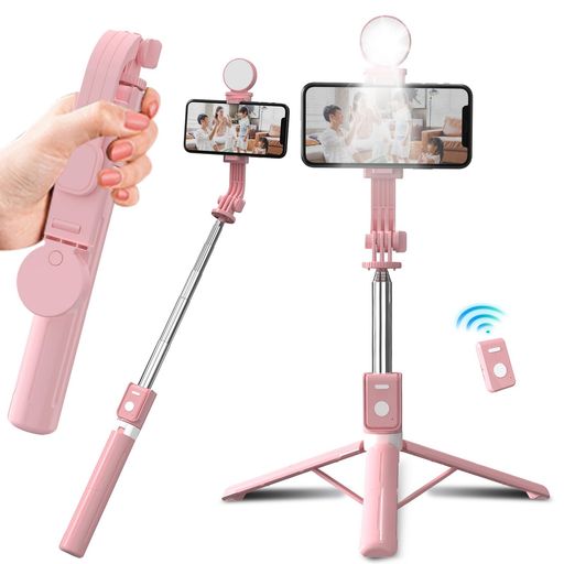 自撮り棒 IPHONE スマホ 三脚 【2024安定モデル】 自 撮り 棒 ライト付き 7段階伸縮 4段階調光 BLUETOOTHリモコン じどり棒 アンドロイド 長い コンパクト 軽量 自撮り/セルカ棒/撮影録画/生放送 日本語説明書付き ピンク 自撮り棒 IPHONE スマホ 三脚 【2024安定モデル】 自 撮り 棒 ライト付き 7段階伸縮 4段階調光 BLUETOOTHリモコン じどり棒 アンドロイド 長い コンパクト 軽量 自撮り/セルカ棒/撮影録画/生放送 日本語説明書付き ピンク