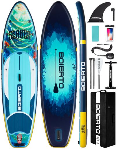 BOIERTOInflatableStandUpPaddleBoard108*34ExtraWidePaddleBoardsforAd...