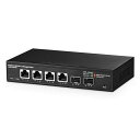 BINARDAT 6ポート10ギガビットマネージドスイッチ、4X10G RJ45イーサネット、1G/2.5G/5G/10Gをサポート、2X10G SFP+、120GBPS帯域幅、L3ウェブマネージド、メタルスモールネットワークスイッチ(2)