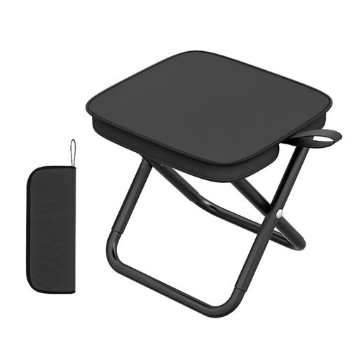 Chairs - [折りたたみ椅子]アウトドアチェアキャンプ椅子軽量収納簡単持ち運び耐荷重コンパクトアルミミニサイズバーベキュー登山野外アウトドア9290BLACK-1