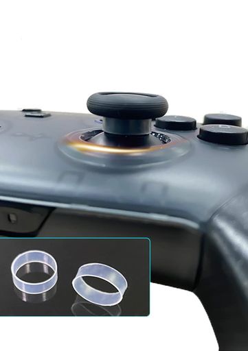 Rakuten - スティック保護リング スティック用プロテクトリング 削れ防止 白い粉対策 PS5 PS4 Switchプロコン 各種コントローラー適用 (クリア(20個セット))