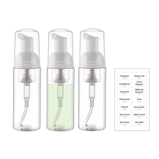 EDITBYLIBRA泡ポンプボトル60ml3個セット詰め替え容器フォームディスペンサー小分けボトルTSA承認化粧..