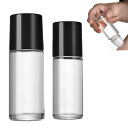 VorsiProロールオンボトル30ml50ml2個セットガラス製転がし式アロマオイル香水精油用小分け容器携帯便利透明漏れ防止繰り返し使用メンズレディース兼用自...