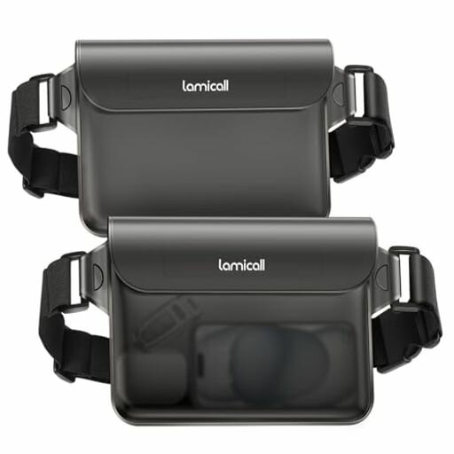 Lamicall【2個セット】防水ポーチ雨の日海プール:IPX8小物入れスマホ防水ケース収納ぼうすいぽーちバッグアイフォン携帯肩かけ調整可能斜め掛け大容量三重チャック海水浴釣りiPhone17Air