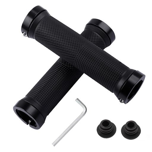 【仕様】サイズ:130 mm。適用内径:22 mm。パッケージ内容:取っ手x2、六角レンチx1。 【材質】自転車グリップの材質は高品質ゴムを採用し、内部リングはアルミニウム合金である。 【疲れにくい設計】ハンドルが無数の小さな突起の表面を覆い、握り心地がよい。滑り止め効果、グリップが柔らかく、手の負担を軽減します。長時間乗っていても痛みは感じません。 【取り付け簡単】自転車のハンドルに取り付け、ハンドル端のボルトを付属の六角レンチで締め付ける。ボルト固定タイプなので、女性でも簡単に交換できます。 【適用範囲】自転車、MTB、BMX、折りたたみ自転車、マウンテンバイク、ロードバイクなど幅広く使用されているハンドル。購入前に自転車のハンドルの内径を確認してください。