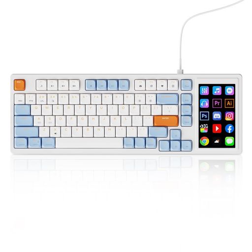 AKP81575%ワッシャーマウントローシャフトメカニカルキーボード、フルキーロールオーバー、4.33インチLCDタッチカラースクリーン、Type-C有線接続、ABSキーキャップ、RGBバックライト AKP81575%ワッシャーマウントローシャフトメカニカルキーボード、フルキーロールオーバー、4.33インチLCDタッチカラースクリーン、Type-C有線接続、ABSキーキャップ、RGBバックライト
