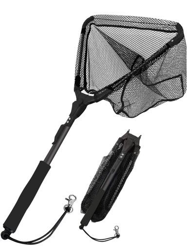 【商品仕様】素材:アルミニウム合金 、展開後の全長:70cm/98cm/115cm、収納後:40cm、網の深さ:33cm/35cm/35cm。枠の形:三角形、枠のサイズ:33*37cm/40*43cm/40*43cm、重量:355g/420g/480g、最大耐荷重:5kg、ワンタッチで展開! 折りたたみ式で、携帯楽々! ランディングネットとも呼ばれ、釣りに行くなら必携のアイテム! 【ラバーコーティング】ラバー素材の網は、安全性、耐久性、利便性、洗浄性などの利点があり、海水の付着で重くなることがありません、魚やエビなどを取り込んだ際に魚が傷つかない。 ラバー素材の網を購入することは、釣りにおいて最高の選択肢です。 【折り畳み式玉網・持ち運び便利】ワンタッチで網の開閉が可能で使い方が簡単で初心者の方にもおすすめです。折りたたみ式のネットはコンパクトに収納でき、持ち運びにも便利です。重量も軽いです。 【超軽量で頑丈なアルミニウム合金ハンドル】高品質なアルミニウム製の玉網は、非常に耐久性が高く、長期間使用しても簡単に壊れることがありません。海水、淡水、多数の場合で使えます。最大耐荷重は5kg。