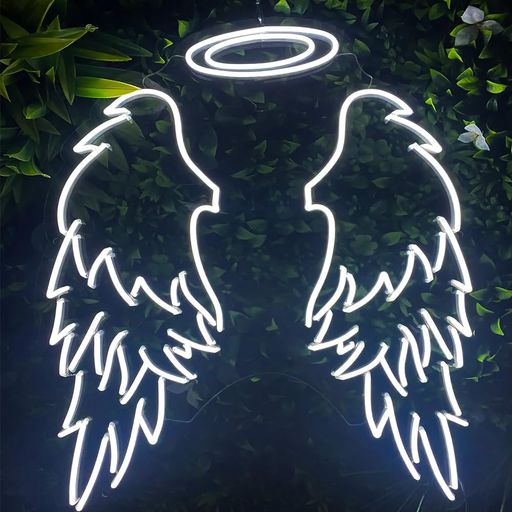 Leoネオンサインエンジェルウィングの形のLEDネオンサインライトパーソナライズされたギフトネオンLEDライトパーティーバーウォールデコレーションのため