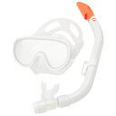 リーフツアラー(REEFTOURER)シュノーケリングシュノーケルマスクスノーケル大人用2点セットシリコーン製ホワイトRC0110