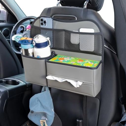 自動車 ✅高品質素材 耐久性に優れたPUレザーを使用、高級感あるデザインで耐磨耗性・簡単クリーニングを実現。車内インテリアの質をワンランクアップ ✅進化した簡単設置デザイン 強化ベルト&amp;ヘッドレスト調節可能なバックルで、工具不要わずか数秒であらゆる車種のシートに確実固定。振動でも外れない安心設計 ✅大容量&amp;整理術 複数コンパートメントで4インチ(約10cm)大型カップ、120-130枚入りティッシュ、スマホ・スナックなどを分類収納。車内散らかり防止 ✅揺れ防止&amp;安全機能 底部の滑り止めベルト+調整可能なバックルで、悪路でもアイテムが固定され転倒リスクを最小化 ✅家族向け最適ザイン ロードトリップから日常通勤まで、後部座席の収納スペースを最大活用。育児グッズ・おもちゃ整理に最適で、ストレスフリーな車内環境を実現