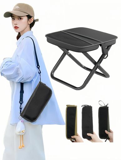 Rakuten - DFUASIBC 折りたたみ椅子 軽量 コンパクト アウトドア チェア|座面広め&高さアップで長時間快適|700g 軽量設計|収納袋&ショルダーベルト付き|折り畳み椅子 小型 携帯便利|キャンプ |収納マニ…