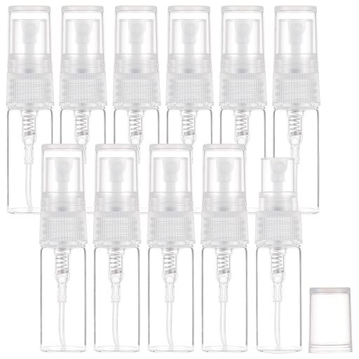 BENECREAT40個3ml香水スプレーボトルガラス製ミニ携帯用芳香剤消臭剤小分けボトルアトマイザークリア