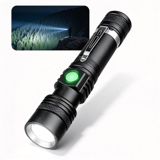 【進化版・超高輝度LEDライト】高出力LEDチップを採用し、最大2000ルーメンの明るさと最大約500mの照射距離を実現。夜間でも広範囲をしっかり照らし、アウトドアや防災シーンで安心して使用できる小型懐中電灯です。 【3モード切替&amp;ズーム機能】高輝度・中輝度・SOSの3種類の照明モードを搭載し、ワンタッチで簡単切替。ズーム機能により、遠距離照射と広範囲照射の両方に対応し、用途に応じた使い分けが可能です。 【USB充電式&amp;長時間使用】micro-USB充電対応で約4時間でフル充電可能。低輝度モードでは最大約8時間連続使用でき、バッテリー残量表示(緑/赤/点滅)で電池切れの不安を軽減します。 【小型軽量&amp;携帯便利】約125gの軽量ボディとコンパクト設計(Φ2.7x13.7cm)で持ち運びやすく、クリップ&amp;ストラップ付きで衣服やバッグに簡単装着。登山・夜釣り・停電時など様々なシーンで活躍します。 【高耐久&amp;IPX6防水設計】アルミ合金ボディにより耐衝撃・耐摩耗性に優れ、IPX6防水性能で雨天や雪の日でも安定使用。過酷な環境下でも安心して使える実用性の高いLED懐中電灯です。