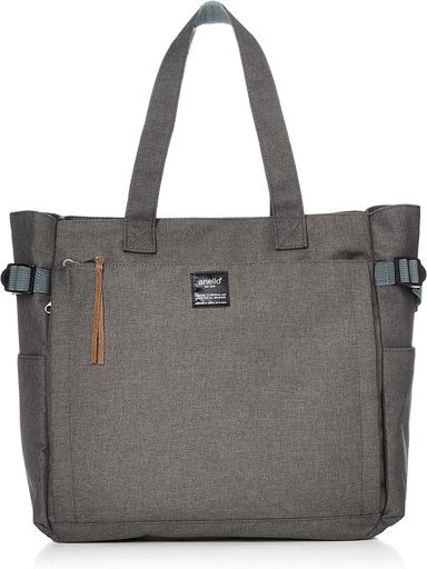 POST トートバッグ A4 多収納 10ポケット シンプル ビジネス デイリー 通勤 通学 サイドポケット メンズ レディース ユニセックス ATC3132Z グレー GY