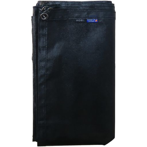 HOBI前幕メッシュ300【日本製】300x182cm消防庁防炎規格適合品[無骨でタフ]頑丈ハトメ8カ所軍幕横幕スクリーン砂よけ日よけタープキャンプアウトドアレジャーホビブラック[MADEINJAPAN]