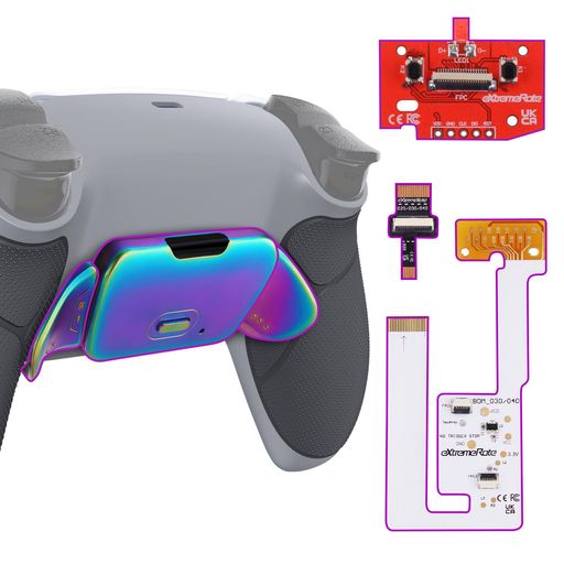 ps5コントローラーをプロなeSportエリートコントローラーに変えましょう。ps5コントローラーのBDM-030&amp;BDM-040&amp;BDM-050モデルにのみ対応しています。お使いのBDMモデルを確認する方法については、YouTubeで「extremerate check bdm for ps5 controller」または「fiE4BWSlBRI」を検索してください。 人間工学に基づいたプログラム可能なバックボタン二つが追加しされます。バックパドルには15個のボタンを割り当てることができます。 リマップキットを取り付けた場合、純正の充電スタンドは使用できなくなりますが、有線充電で問題なくお使いいただけます。また、当店では、専用の充電スタンドをご用意しておりますので、「B0BGS28VRZ」を検索してご確認ください。 取り付けが簡単で、はんだ付けはオプションです。Youtubeで「How to install RISE Remap Kit V3 for ps5 controller- eXtremeRate」または「oV_xGgwkf4A」を検索して、インストールガイドをご覧ください。