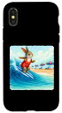 iPhoneX/XSサーフィンラビット水着オーバーウェーブ、ビーチパラソル。ウェーブスマホケース