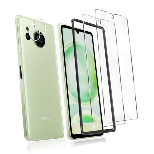 Rakuten - 【4枚セット】2枚 対応 AQUOS sense8 SH-54D 用のガラスフィルム + 2枚 対応 AQUOS sense8 SHG11 カメラ フィルム 超薄型 強化ガラス 保護フィルム AQUOS sense8 SH-54D / SHG11