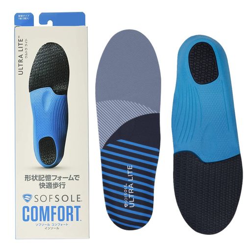 ソフソール(SOFSOLE) ウルトラライト インソール 超軽量 中敷き 疲れにくい 衝撃吸収 クッション性 形状記憶 通気性 ランニング ウォーキング 立ち仕事 男女兼用 Mサイズ(24.0~25.5cm) 22083