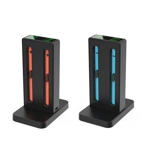 LICHIFIT Switch2対応 左右グリップ充電ドック 充電インジケータ付き小型グリップ4ウェイ充電器