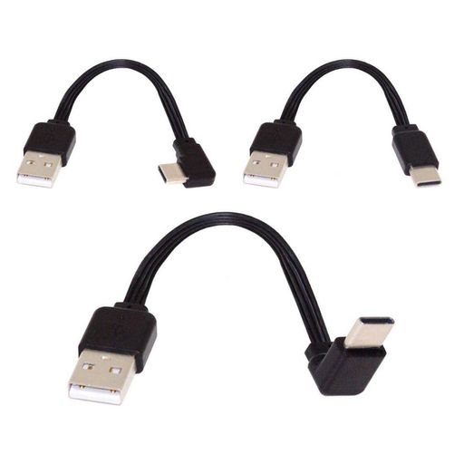 樂天商城 - chenyangUSB2.0Type-Aオス-USB-CType-Cオス角度付きデータフラットスリムFPCケーブルFPVディスク電話用3本/セット13cm