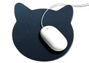 マウスパッド猫 個性的 おしゃれ かわいい猫耳の形 柔軟 ゴム製裏面 パソコンPC用 滑り止め 耐久性が良い おもしろい 黒ネコ柔らかいタッチ 光学式マウス対応 (24 X 21.5CM)(2)
