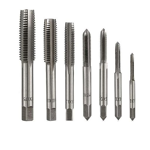 KEWAYOドリルタップ7本組高速度鋼タップドリルセット面取りタップ穴あけねじ切りタップスパイラルスパ..