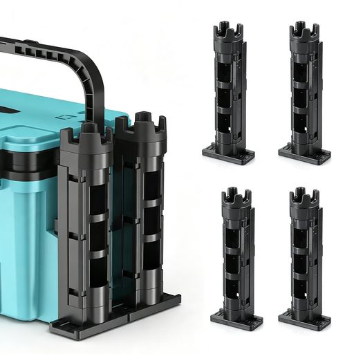 【メイホウ バケットマウス対応】メイホウ バケットマウス(BM-5000/7000/9000)やサイドポケット BM-120、VS-7070、VW-2055、VW-2070に対応したロッドホルダーです。タックルボックスやクーラーボックスへ簡単に取り付けでき、釣り場での竿立て・竿受け・ロッド収納に便利です。ロッドを地面に直接置かずに済むため、傷や汚れを防ぎながらすっきり整理できます。 【工具不要・簡単セットアップ】 複雑な器具は一切不要。差し込み式で、初心者の方でも届いたその日からすぐに装着できます。台座の位置や高さも自由に調整でき、自分好みのセッティングが可能です。 【高耐久・軽量コンパクト】 耐衝撃性に優れた強化素材を使用。約300gと軽量ながらも、落下や圧迫に強いタフな仕様です。場所を取らないサイズ感で、ランガンや移動の多い釣行にも最適です。 【メンテナンスが簡単】 汚れが付きにくく、使用後は丸ごと水洗いが可能です。海釣りでの塩噛みや汚れも簡単に落とせるため、常に清潔な状態で長くご愛用いただけます。 【多彩な釣りシーンで活躍】 堤防、船釣り、磯、渓流、エリアトラウトまで幅広く対応。