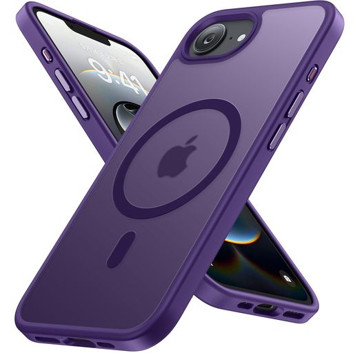Rakuten - Miracase iPhone 17E/ 16E ケース【Magsafe対応・MIL米軍規格】耐衝撃あいふおん17E/ 16Eケース 傷防止 指紋防止 黄ばみ防止 ストラップホール付き 薄くて肌に優しいデザイン 6.1 インチ 厚さ2 mm 金属…
