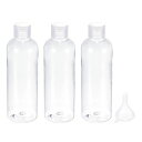PATIKIL200ml48x130mmクリアトラベルボトルセット3合1セットじょう付きシャンプーローションクリーム石鹸用