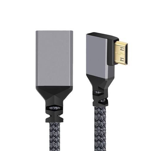 chenyangCYMiniHDMI-HDMIケーブル MiniHDMI1.4オス-HDMIメス4K延長ケーブル90度左角度