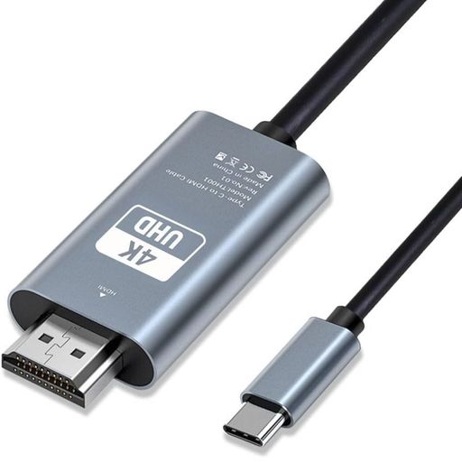 USBCHDMI変換ケーブル-1M「4K@30hzUHD映像出力/Thunderbolt対応/在宅勤務」タイプcHDMI接続ケーブル設定不要MacBookAir/Pro、iPadPro/Air、iPhone