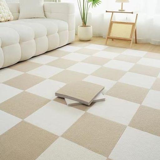 AYOタイルカーペットずれないジョイントマット玄関マット厚手4mm30*30cmフロアマットハサミでカット可..