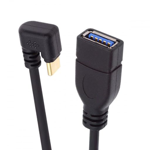 CYケーブルUSB-CUSB3.1Type-Cオス-USB3.0-Aメス10GbpsOTGデータ電源ケーブル反対側U字型背面角度 CYケーブルUSB-CUSB3.1Type-Cオス-USB3.0-Aメス10GbpsOTGデータ電源ケーブル反対側U字型背面角度
