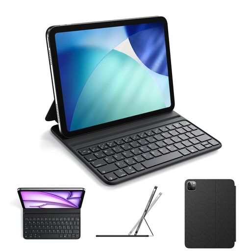 樂天商城 - HOUiPadAir11インチ(M2/M3/M4)/Air10.9インチ(第4/5世代)/Pro11インチ(第1/2/3/4世代)対応キーボード付きケース【日本語配列】マグネット式大型キーキャップショートカットキー