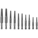 Bestgleネジ抽出器セット10本潰れたネジ取り破損したボルトネジ取り出し折れたボルト抜き6.35mmシャフトスクリューエクストラクタ破損したボルトネジ抜き取り工具なめたネジはずしビット…