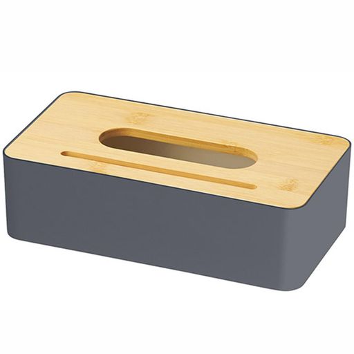Rakuten - 佐藤金属ウッディティッシュケースグレーサイズ:約W26D13.9H7.64521540258769