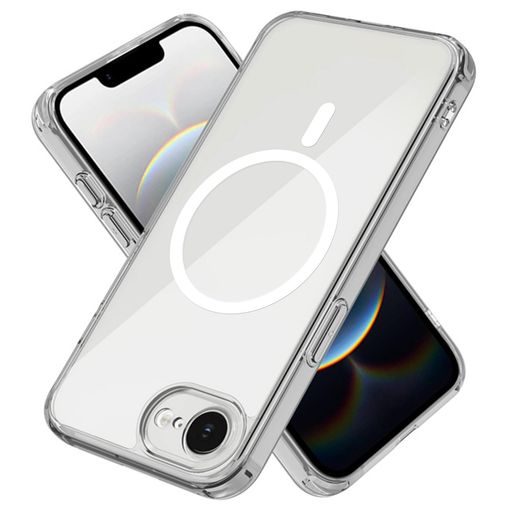 樂天商城 - iPhone17E/16E用ケースMagsafe対応クリアPC背面いphone16E対応透明カバーアイフォン16E適用スマホケース耐黄変耐衝撃TPU側面バンパーストラップホールSMPURFSPC16EH1CM