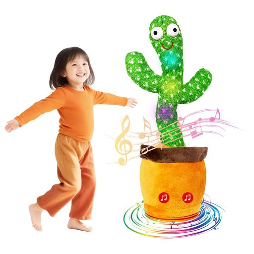 Bonistasiaサボテンおもちゃ、踊る、歌う、録音、繰り返し話す、120曲の歌が付属しています、dancingcactustoy、誕生日プレゼント、サボテンぬいぐるみ、子供の朝のおもちゃ(バッテリー)