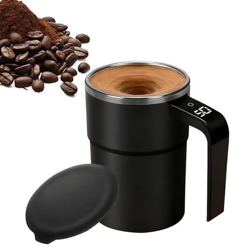 電動ミキシングカップ コーヒー 自動撹拌 マグカップ 380ml 自動磁気撹拌カップ プロテインパウダー シェイキングカップ ブレンダーカップ ステンレス 蓋付 軽量 漏れ防止 耐熱 操作が簡…