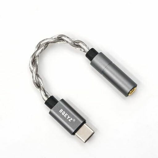 BQEYZLINTypeC3.5mm4.4mmオーディオアダプタヘッドホンジャックアダプターHiFi32bit384KHzCX31993ドングルヘッドホンアンプDACUSBTypeC電話対応音質改善ジャック変換