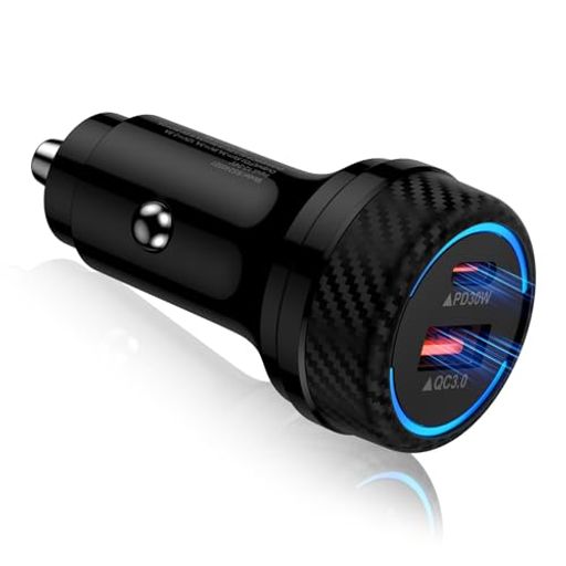 Viviberiphone16車用充電器シガーソケットUSBCカーチャージャー2ポート48W【PD30W+QC18W急速充電】PD3.0/QC4.0/PPS対応12V・24V車対応車載充電器コンパクトサイズ軽量耐久性