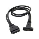 CYシングルポートUSB 3.1タイプC USB - CメスTO USB 3.0マザーボード19PINヘッダーケーブル40 CM(2)