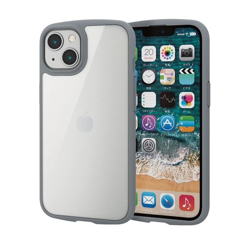 樂天商城 - エレコムiPhone13/ハイブリッドケース/TOUGHSLIMLITE/グレー