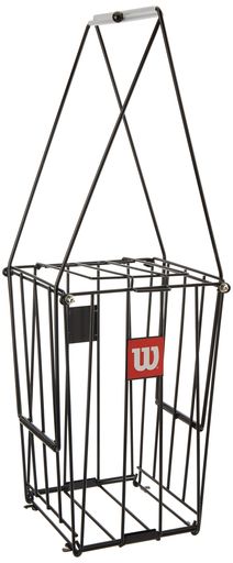 Rakuten - Wilson(ウイルソン) テニス用ボールかご 75 BALL PICK UP (75 ボール ピック アップ) 41x28x85cm WRZ323700 75球まで収納可能 ブラック