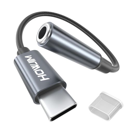HOWJIM USB C to 3.5mm イヤホンジャック 変換アダプター イヤホンジャック 変換 ...