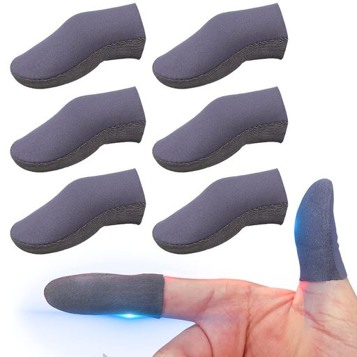 【超伝導極薄銀繊維・両面テクノロジー版】 指サックゲーム用 0.15mm超薄 スマホ用指カバー ゲーム指サック ゆびさっく スマホゲーム用 手汗対策 滑り止め 高感度 操作性アップ 全機種対…