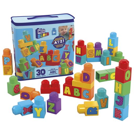 Rakuten - メガブロック(MEGA BLOKS) 1才からのメガブロック ABCであそぼう 30個ブロックパック ブロックセット ピース数:30 知育玩具 1才から HRR60